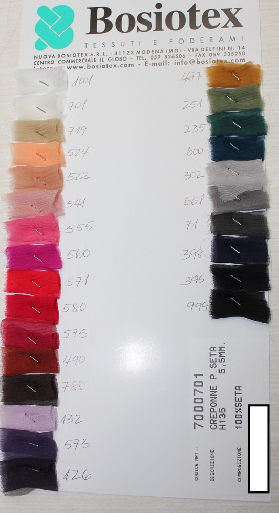 CC colori creponne seta